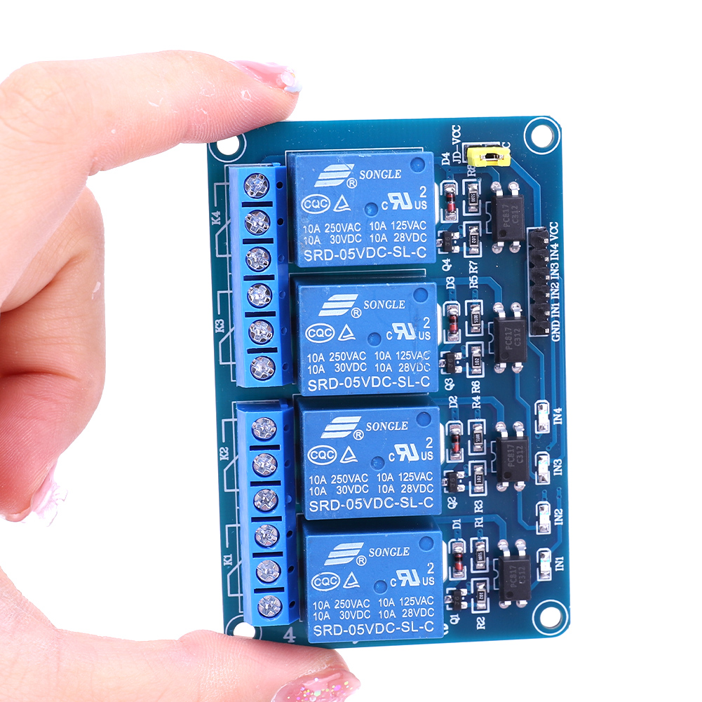 Relay Module 5V - Плата реле 5В/12В на 4 канала