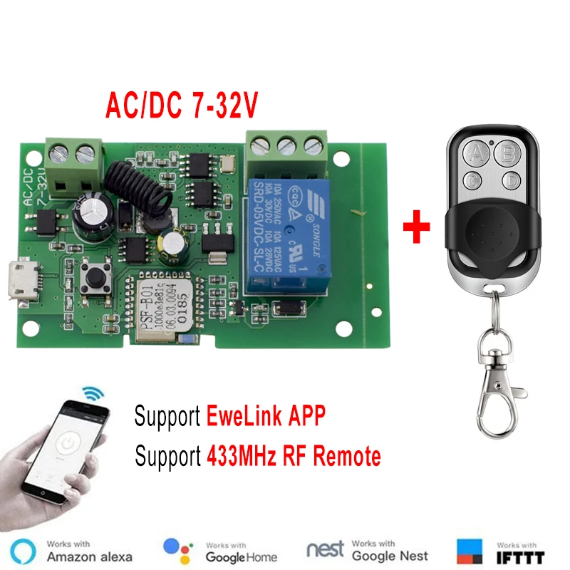 Relay Module 5V - Ewelink AC/DC 5 В 7 В-32