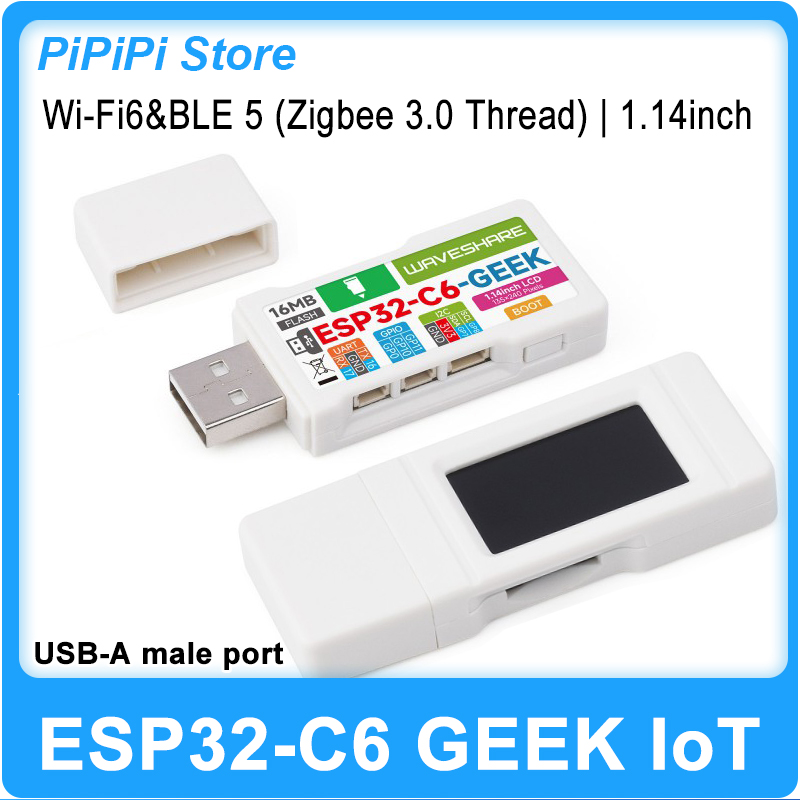 Diy In Electronics - Плата разработки ESP32-C6 GEEK с 1,14-дюймовым