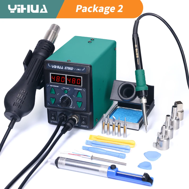 Diy Elektronic - YIHUA 8786D паяльник термовоздушная паяльная станция