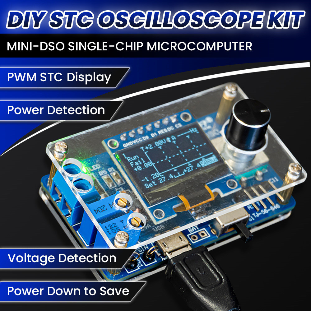 Oscilloscope Dso Mini - Мини-Цифровой осциллограф STC8K8A MCU с OLED-экраном