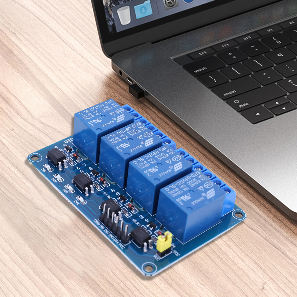 Плата реле 5В/12В на 4 канала  – обзор и цена Relay Module 5V
