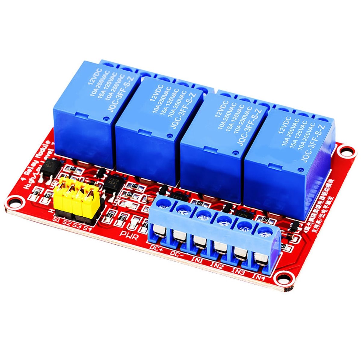 Модуль реле A49T на 4 канала,  – обзор и цена Relay Module 5V