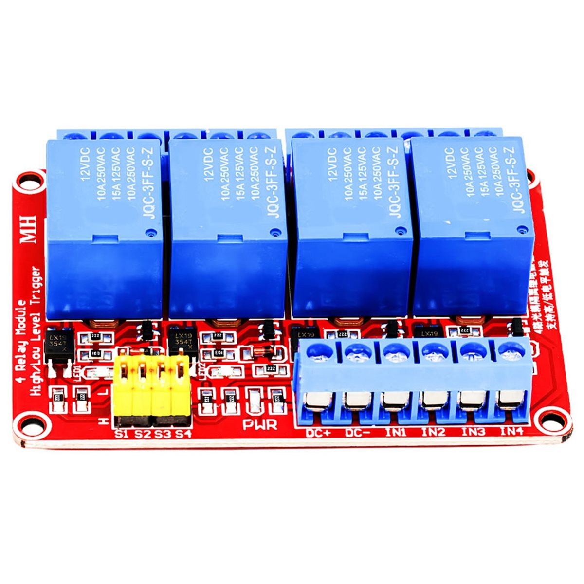 Модуль реле A49T на 4 канала,  – обзор и цена Relay Module 5V