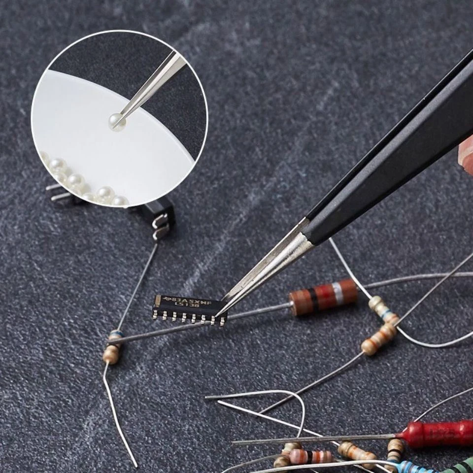 Набор прецизионных пинцетов ES – обзор и цена Diy Electronics Soldering Kit