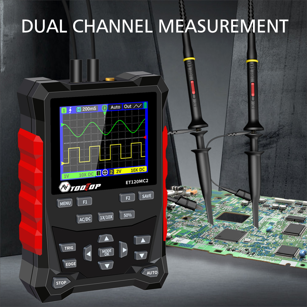 2024 новейший TOOLTOP ET120MC2 – обзор и цена Oscilloscope Dso Mini
