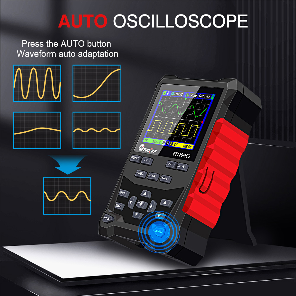 2024 новейший TOOLTOP ET120MC2 – обзор и цена Oscilloscope Dso Mini