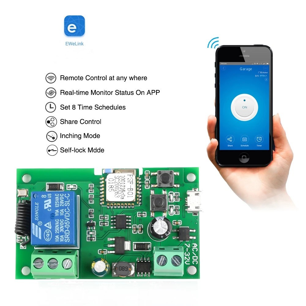 Ewelink AC/DC 5 В 7 В-32 В 1-к – обзор и цена Relay Module 5V