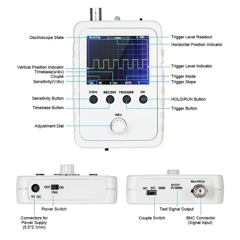 Портативный мини-TFT цифровой  – обзор и цена Oscilloscope Dso Mini
